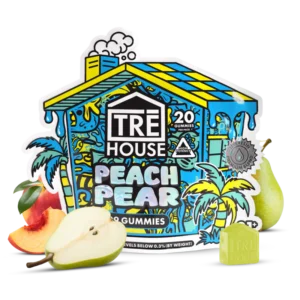 TreHouse Delta 9 THC CBD Gummies Peach Pear