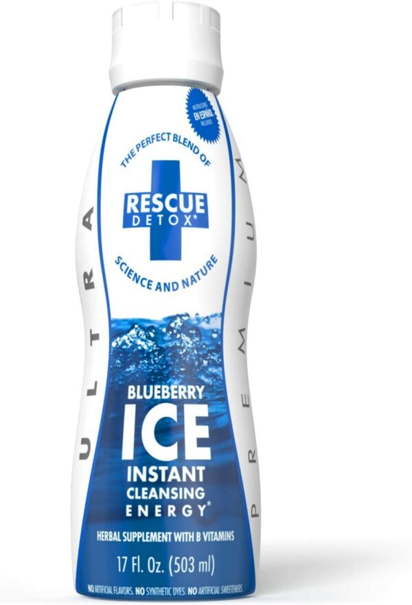 Rescue Ice instant Detox drink in blueberry flavor 17 ounce