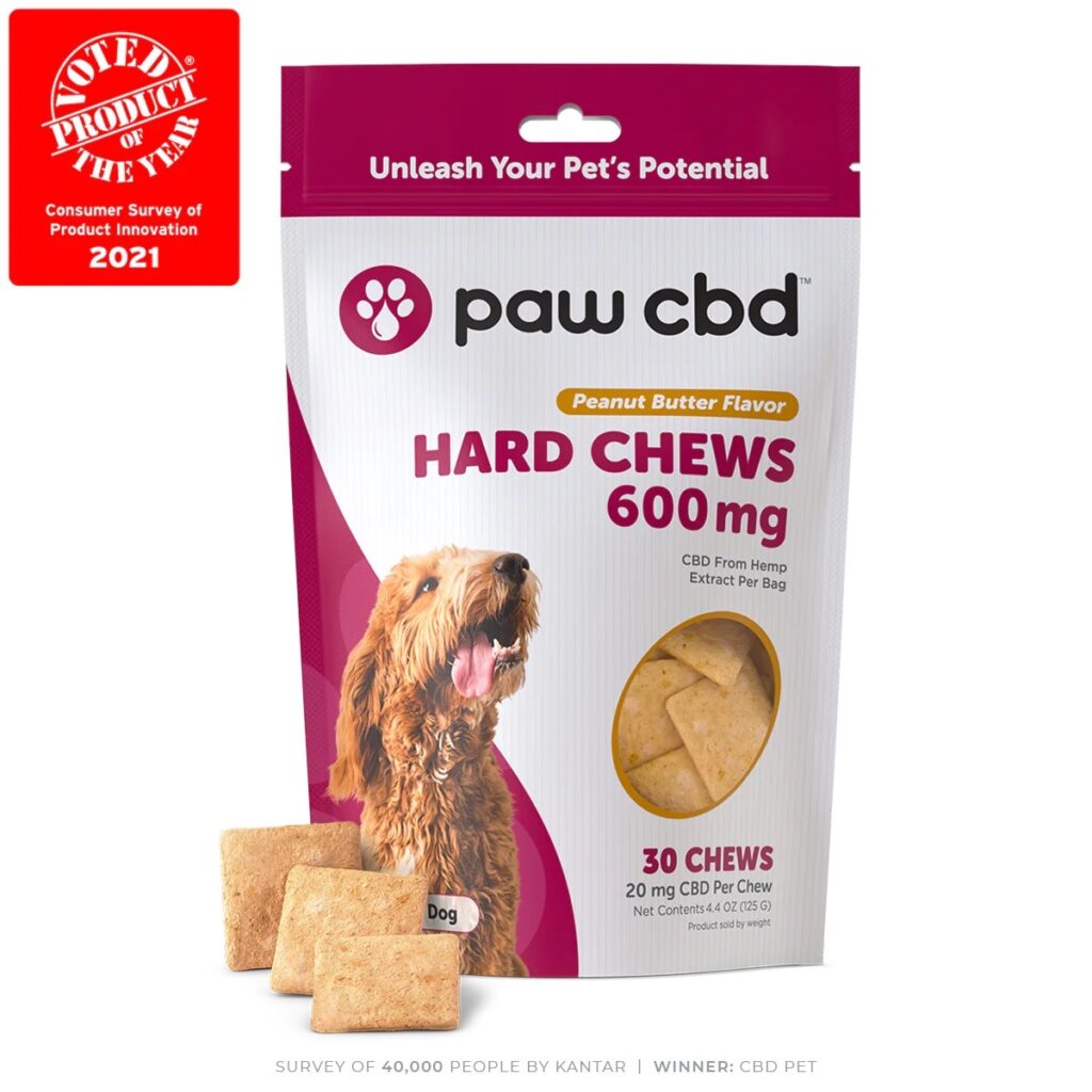 CBDmd CBD hard dog chews in peanut butter flavor 600mg