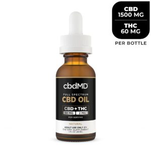 CBDmd full spectrum CBD tincture oil in natural flavor 1500mg