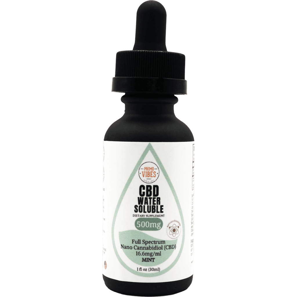 Primo Vibes 500mg CBD tincture water soluble Mint