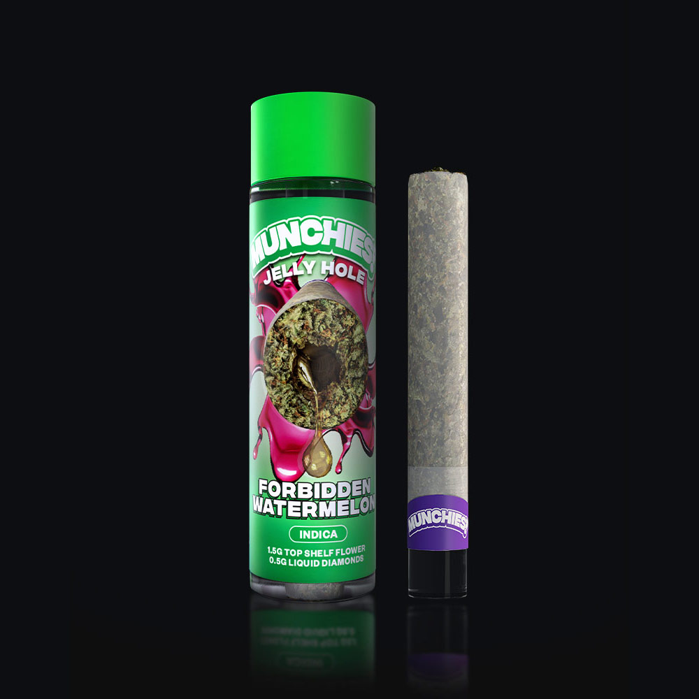 Delta Munchies Jelly Hole THCA Pre Roll Joints Forbidden Watermelon