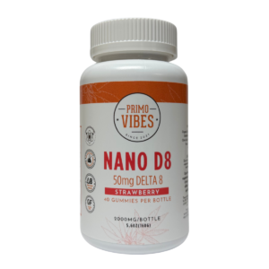 Primo Vibes Nano 50mg Delta 8 THC Gummies Strawberry