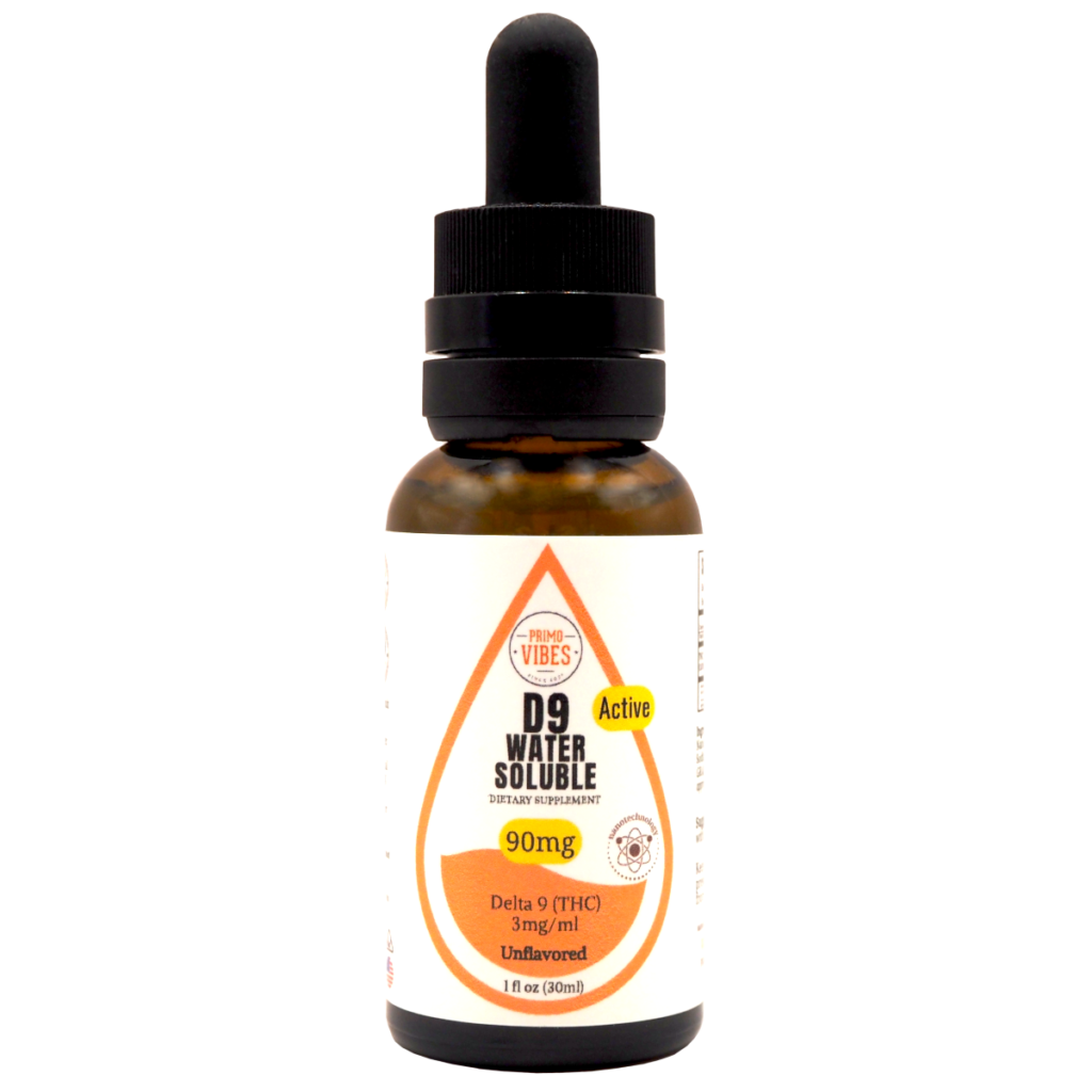 Primo Vibes Delta 9 THC Water Soluble Tincture Unflavored