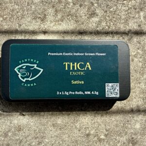 Panther Canna THCA Pre Rolls Sativa 3 Pack