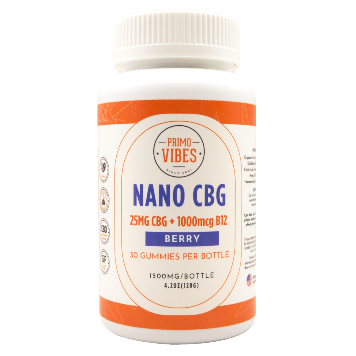 Primo Vibes CBG + Vitamin B12 Gummies