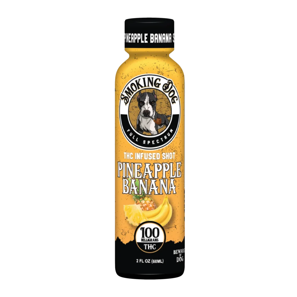 Smoking Dog Delta 9 THC Shots Pineapple Banana